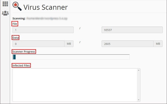 How to use the virus scan template in C Panel?